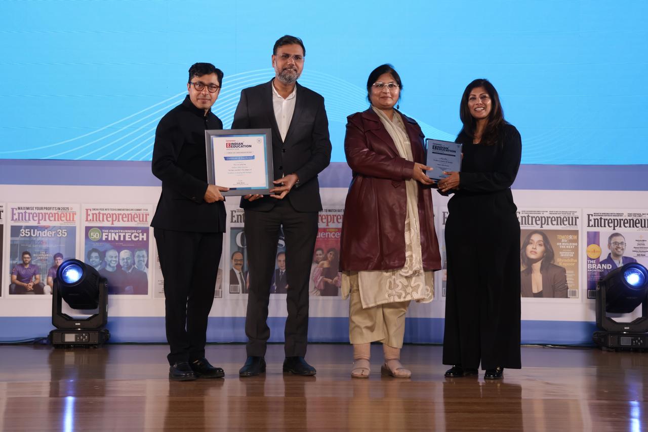 “Excellence in Adopting NEP Strategies” Award at Indian Education Congress & Awards 2026, by Entrepreneur India