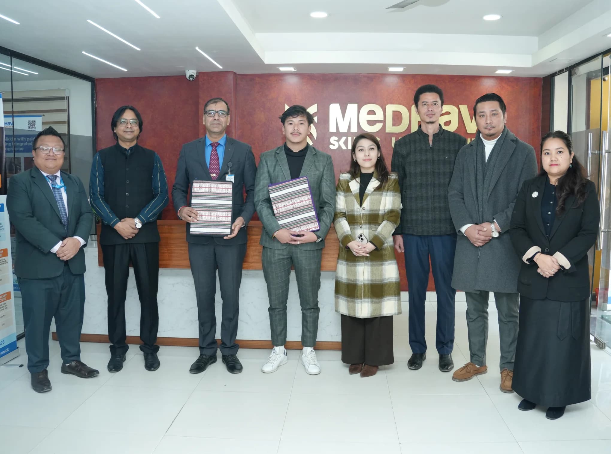 MoU signing between Medhavi Skill University and EMEYC Pvt. Ltd.